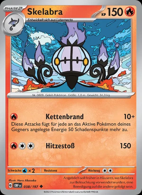 Skelabra card in German