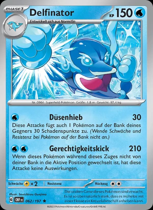 Delfinator card in German