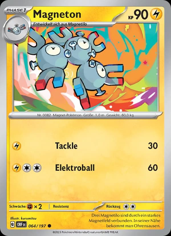 Magneton card in German