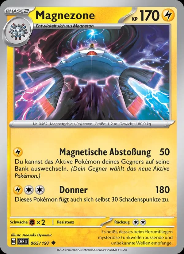 Magnezone card in German