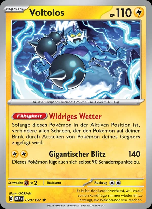 Voltolos card in German