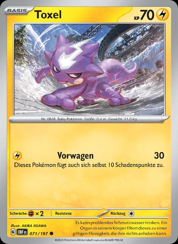 Toxel card in German