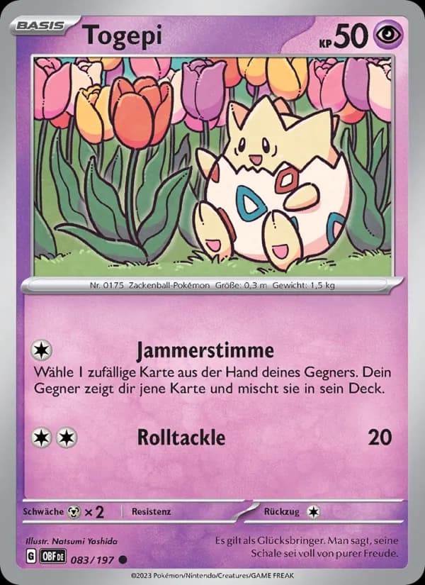 Togepi card in German