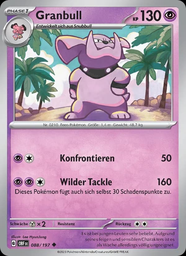 Granbull card in German