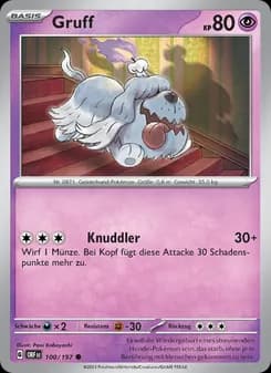 Gruff card in German