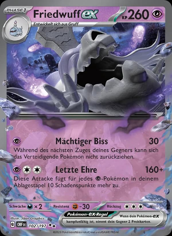 Friedwuff-ex card in German