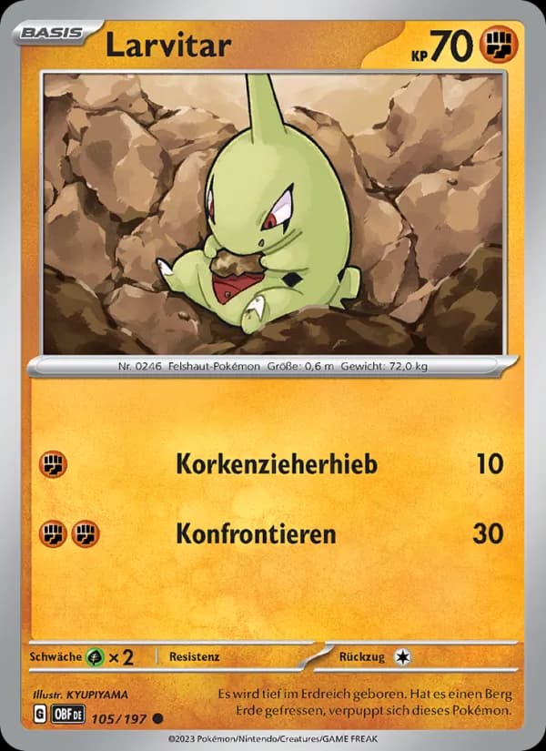 Larvitar card in German