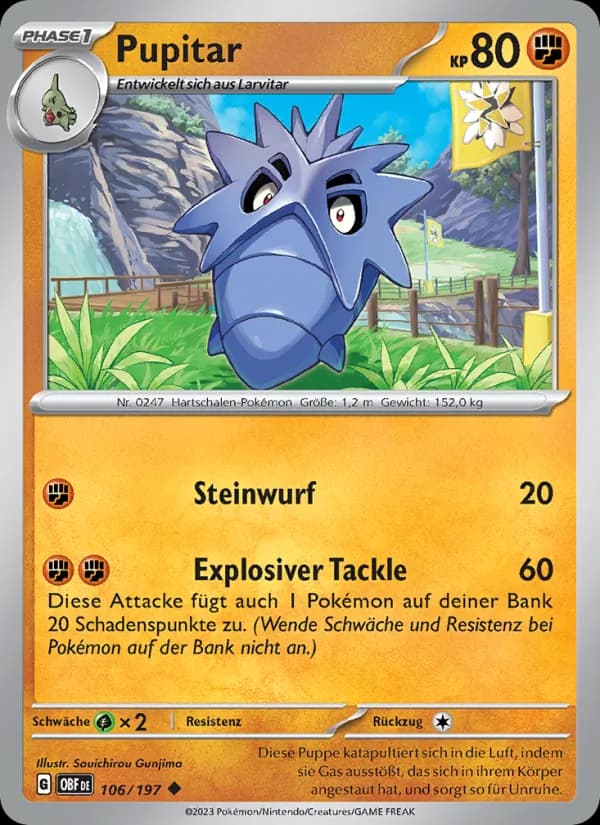 Pupitar card in German