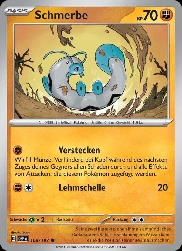 Schmerbe card in German
