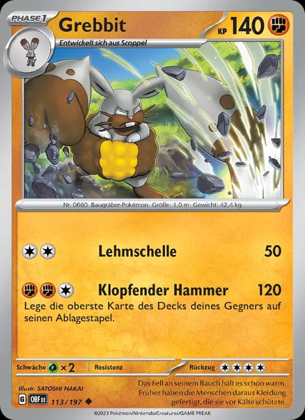 Grebbit card in German