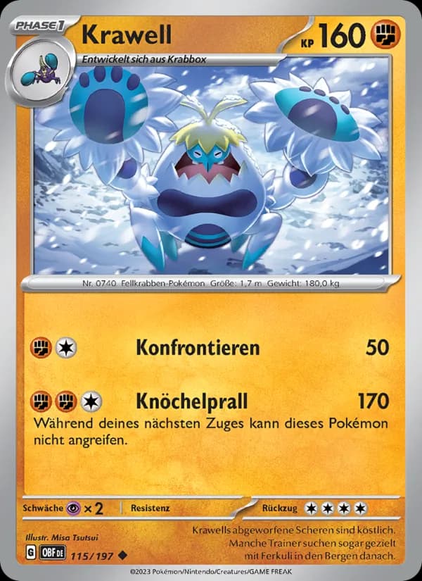 Krawell card in German