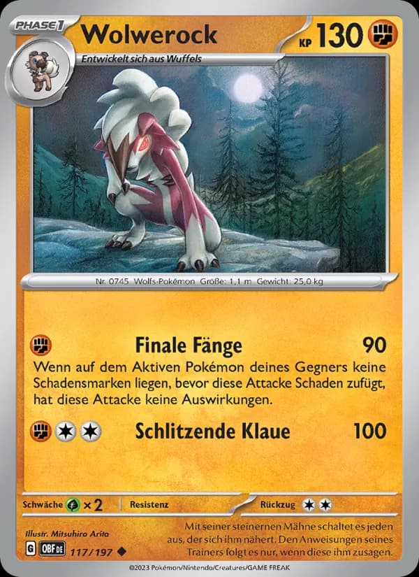 Wolwerock card in German