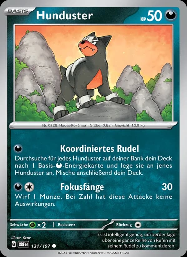 Hunduster card in German