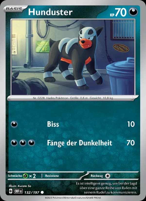 Hunduster card in German