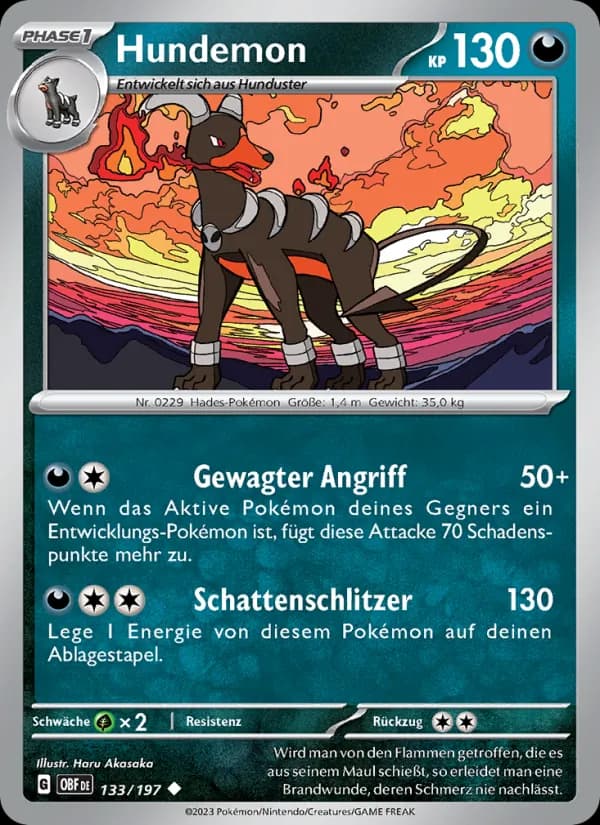 Hundemon card in German