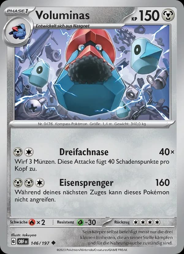 Voluminas card in German