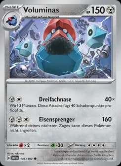Voluminas card in German