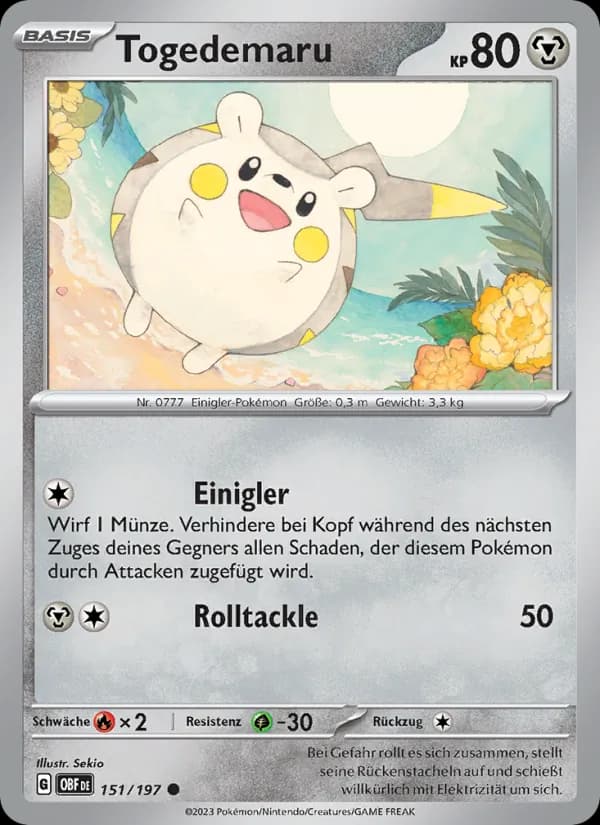 Togedemaru card in German