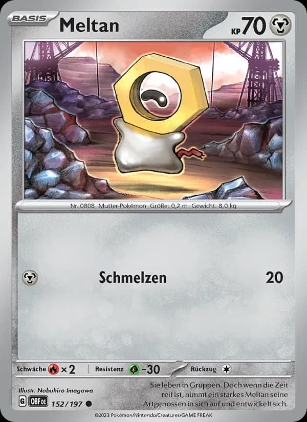 Meltan card in German