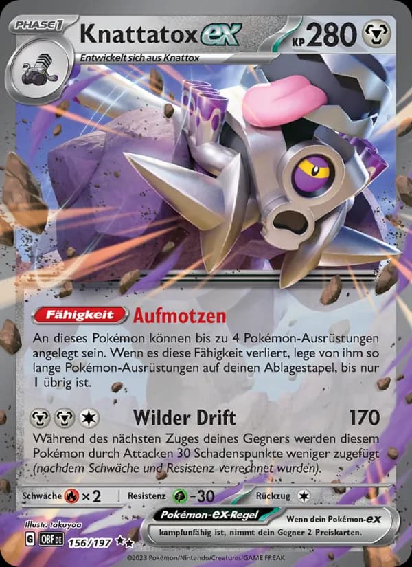 Knattatox-ex card in German
