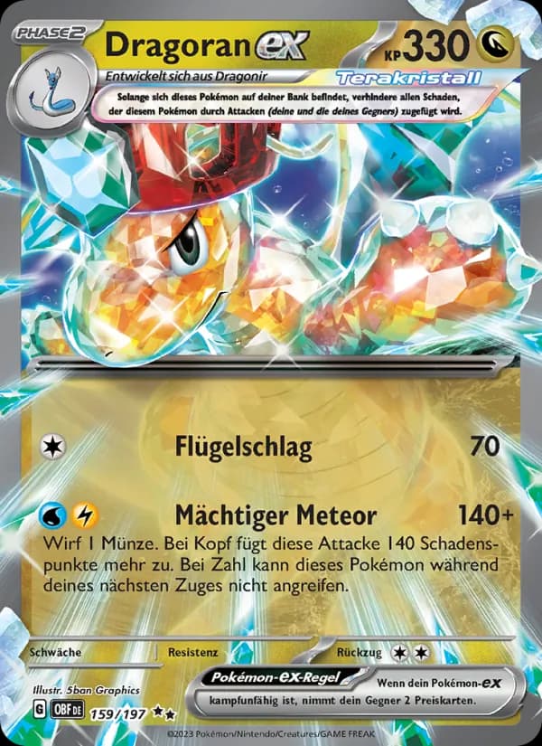 Dragoran-ex card in German