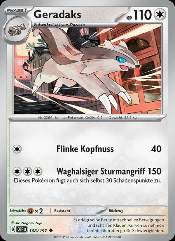 Geradaks card in German