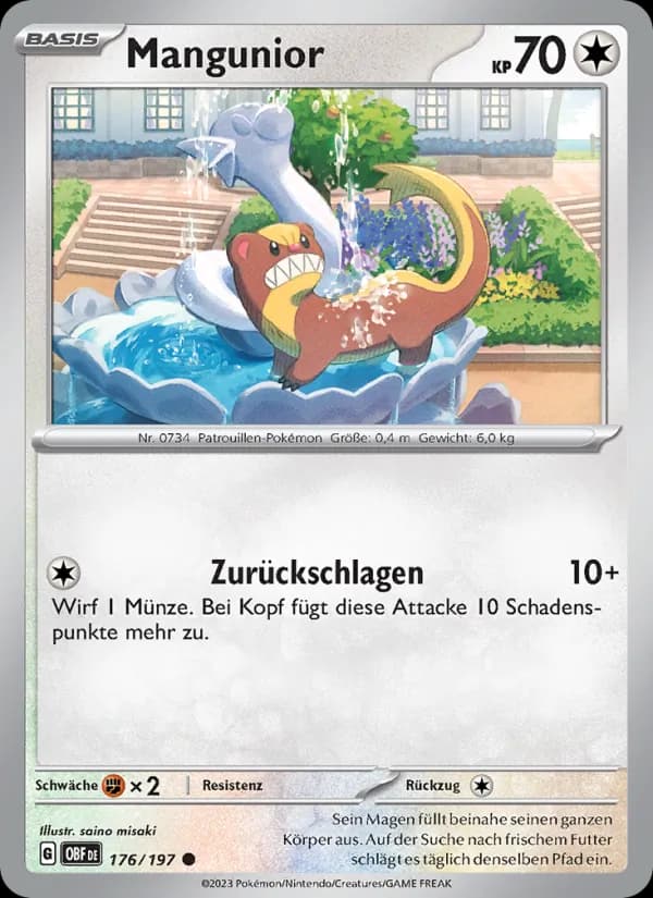 Mangunior card in German