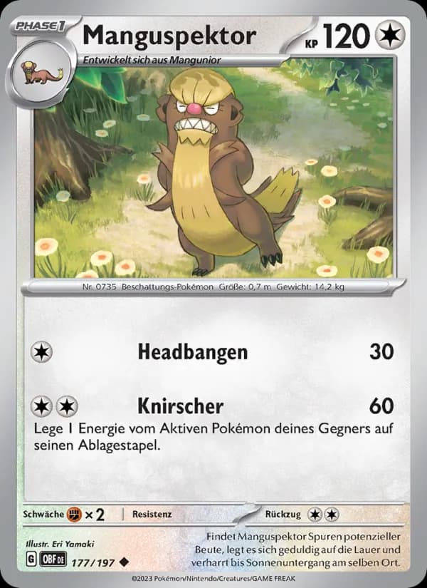 Manguspektor card in German