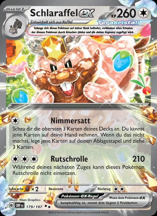 Schlaraffel-ex card in German