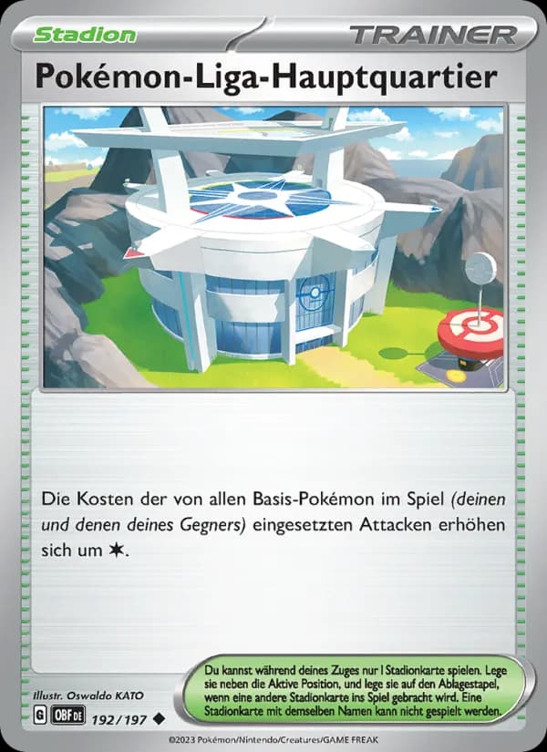 Pokémon-Liga-Hauptquartier card in German