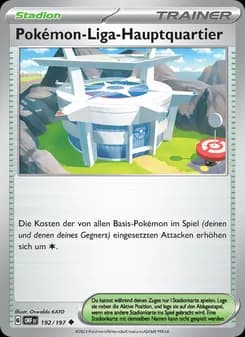 Pokémon-Liga-Hauptquartier card in German