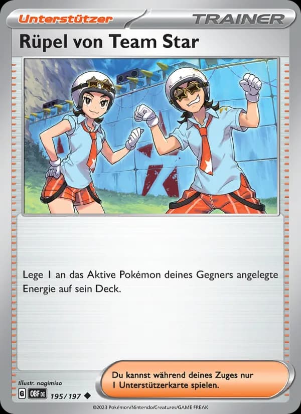 Rüpel von Team Star card in German