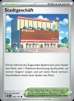 Stadtgeschäft card in German