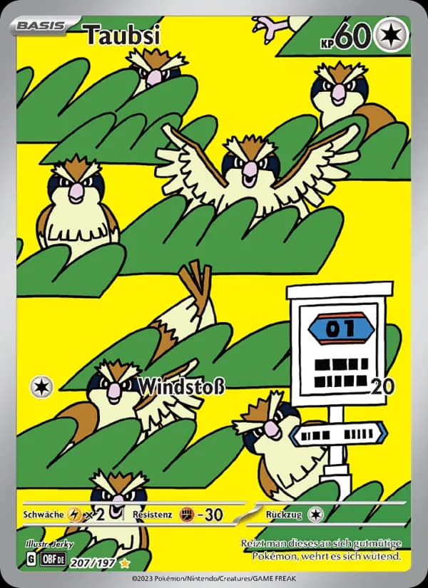 Taubsi card in German