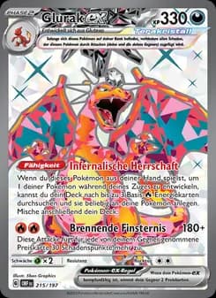 Glurak-ex card in German