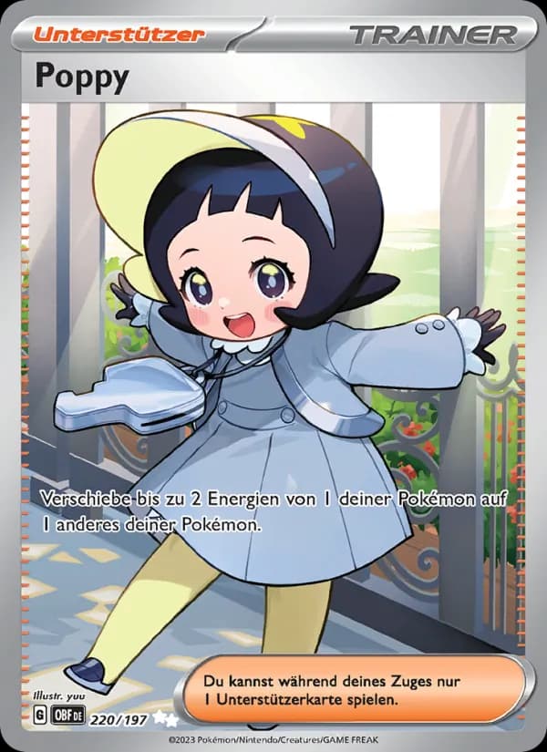 Poppy card in German