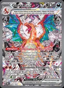 Glurak-ex card in German