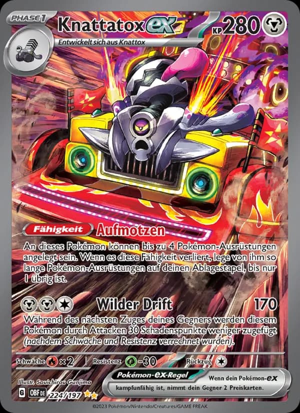Knattatox-ex card in German