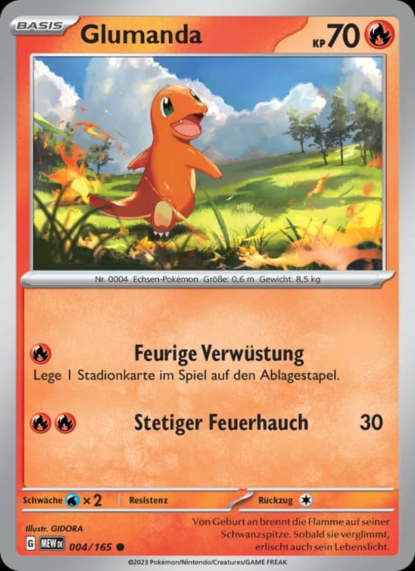 Glumanda card in German