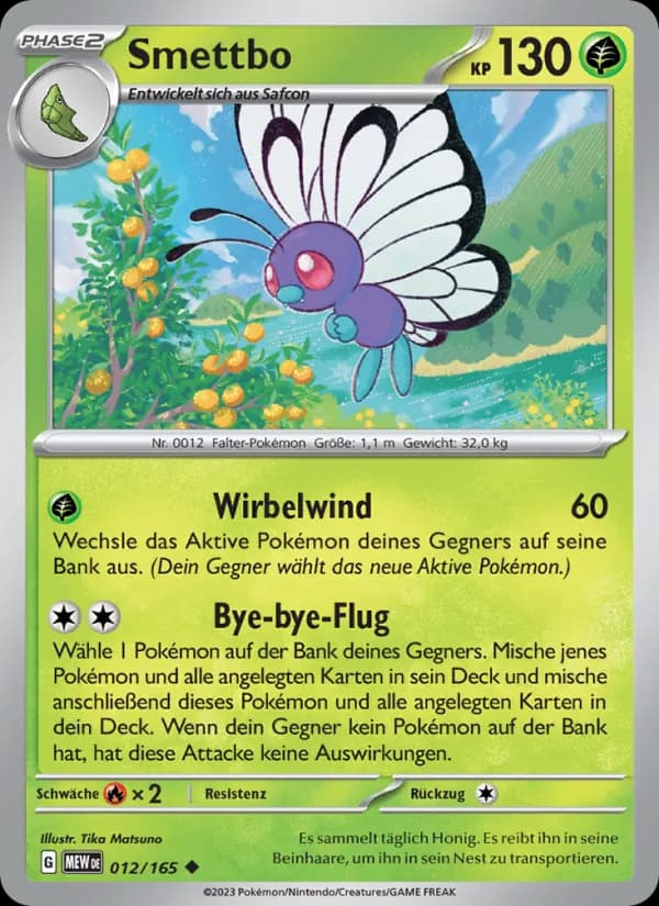 Smettbo card in German