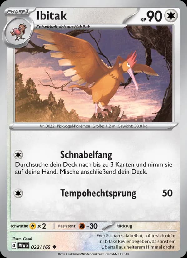Ibitak card in German