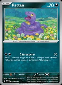 Rettan card in German
