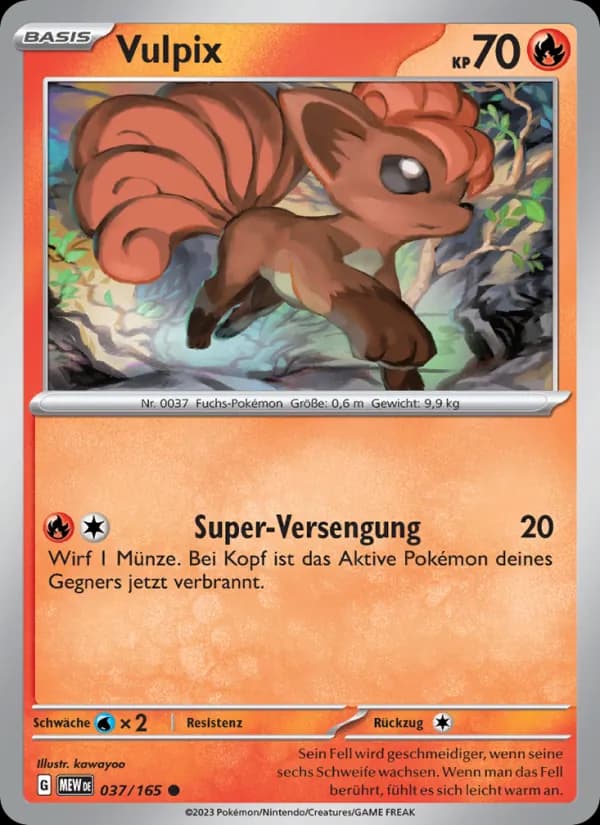 Vulpix card in German