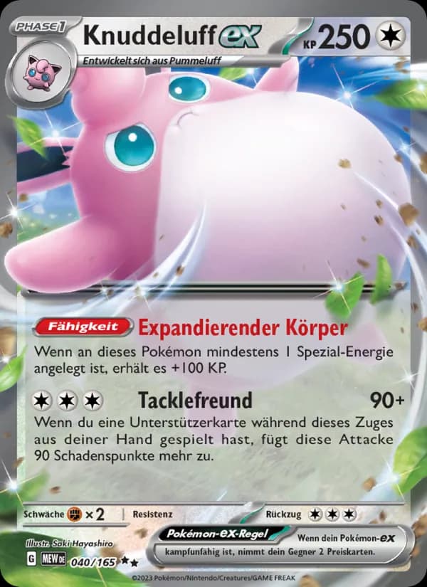 Knuddeluff-ex card in German