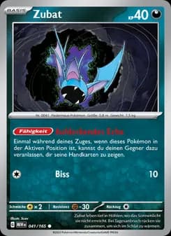 Zubat card in German
