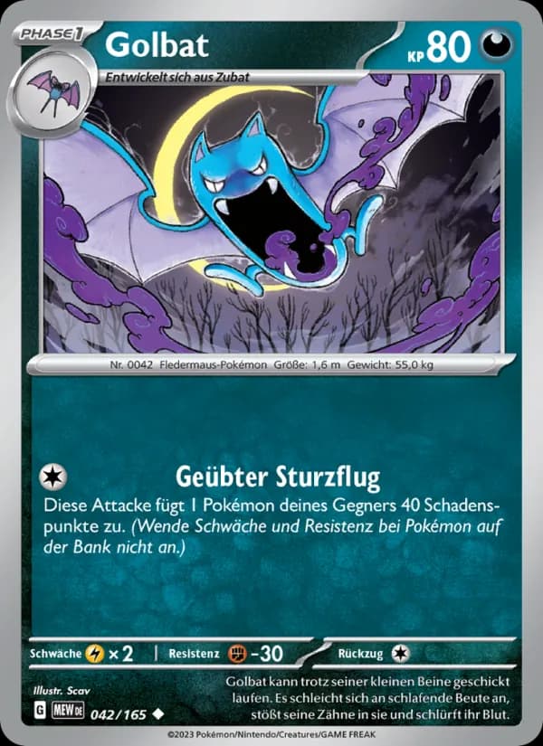 Golbat card in German
