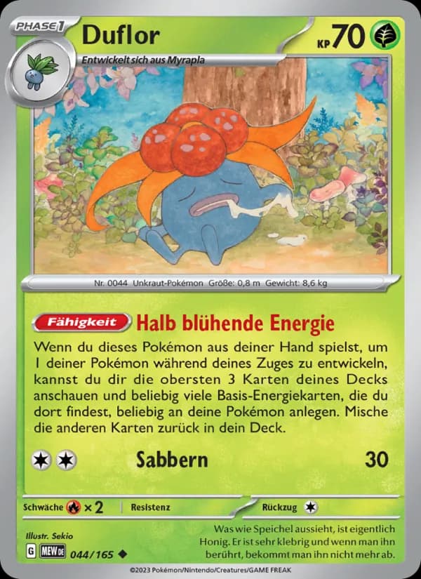 Duflor card in German