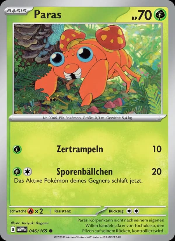 Paras card in German