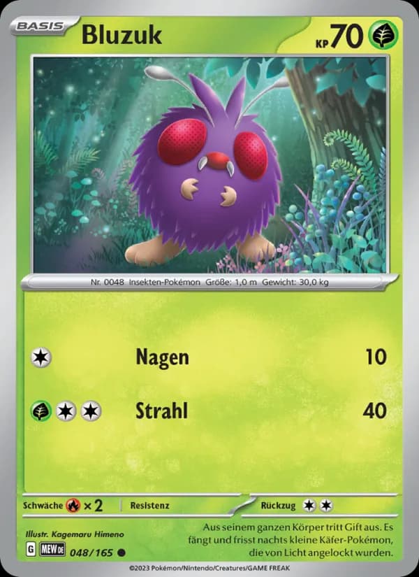 Bluzuk card in German