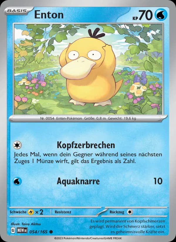 Enton card in German